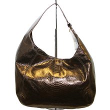 Michael Kors 30f2tftl3y Fulton Cocoa/bronze Python Print Shoulder Bag $328