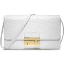 Michael Kors Gia Ostrich-Embossed Clutch