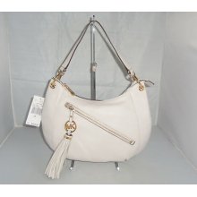 Michael Kors Handbag Leather Charm Tassel Convertible Shoulder Bag, Hobo, Tote