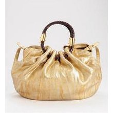 Michael Kors Lu Genuine Leather Snakeskin Shoulder Bag