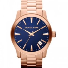 Michael Kors Runway Bracelet Blue Dial Mens Watch