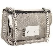 Michael Kors Sloan Small Shoulder Flap Shoulder Handbags - Gunmetal Python