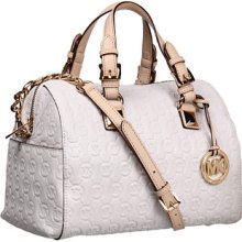 MICHAEL Michael Kors Grayson Medium Chain Satchel Vanilla 30H2GGCS2T