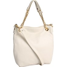 MICHAEL Michael Kors 'Jet Set - Medium' Chain Shoulder Tote Vanilla