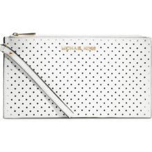 MICHAEL Michael Kors Large Jet Set Perforated Zip Clutch