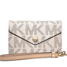 MICHAEL Michael Kors Logo iPhone Wristlet - Vanilla ONE SIZE