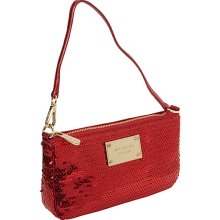 MICHAEL Michael Kors Sequins Medium Wristlet Red