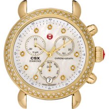 MICHELE 'CSX-36 Diamond' Diamond Dial Gold Watch Case