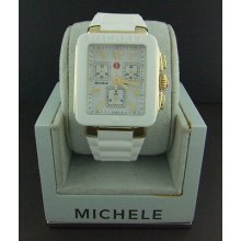 Michele Jelly Bean Park White & Yellow Gold Tone Watch Mww06l000013