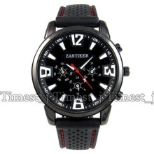 Military Army Pilot Style Mens Jelly Silicone Outdoor Sport Wrist Watch Sf0