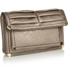 Mischa Barton Hudson Metallic Bronze Clutch /small Shoulder Bag Rp Â£39