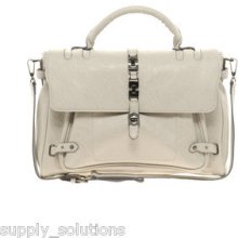 Mischa Barton Melrose Large Workbag / Folio Satchel Bag -polar/gunmetal RpÂ£75