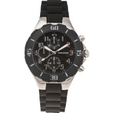 Monument Women's Rubber Strap Silvertone Sporty Watch (MMT4511)