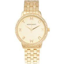 Monument Women's Signature Quartz Stainless Steel Bracelet Watch