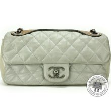 Mprs Chanel A49680 Classic Cc Grey Calfskin Shoulder Bag Sbhw