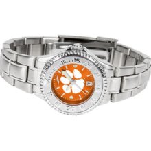 NCAA Clemson University Ladies Stainless Watch COMPLM-A-CLT - DEALER