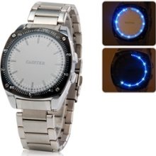 New LED (Touch-Screen) Men Watch with Stainless Steel Strap Black