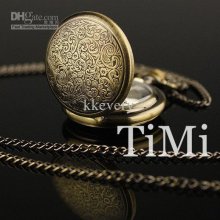 New Polished Tone Vintage Analog Quartz Pocket Watch Freeship