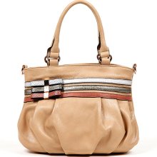 Nicole Lee Beverly Bow Satchel Bag (Camel)