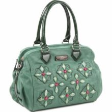 Nicole Lee P3266-GN Gabriela Gemstone Flower Satchel - Green