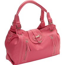 Nine West Handbags Zipster Medium Satchel Hollywood Pink