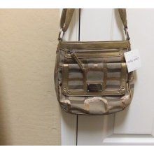 Nine West Khaki Gold Vegas Signs Handbag / Crossbody