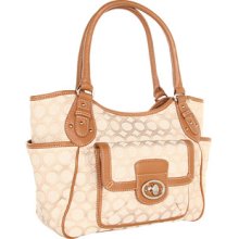 Nine West Lurex 9S Jacquard Large Shopper Shoulder Handbags : One Size