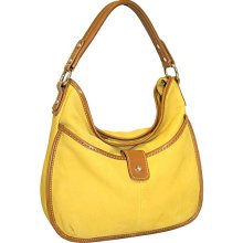 Nino Bossi Top Zip Hobo - Lemon