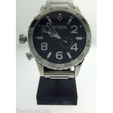 Nixon Gent's 51-30 Tide Black High Polish Steel Quartz Watch A057-487