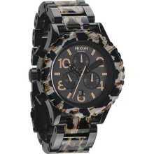 Nixon Women's 42-20 Chrono All Black/Leopard Watch