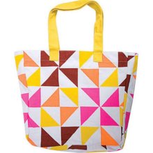 Nixon Womens Pinwheel Tote Handbag Purse Yellow