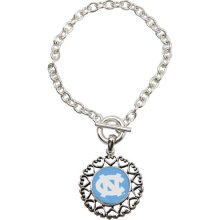 North Carolina Tar Heels (UNC) Ladies Round Heart Art Nouveau-Style Toggle Bracelet North Carolina Tar Heels (UNC) Ladies Round Heart Art Nouveau-Style Toggle Bracelet