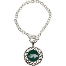 North Texas Mean Green Ladies Round Heart Art Nouveau-Style Toggle Bracelet North Texas Mean Green Ladies Round Heart Art Nouveau-Style Toggle Bracelet