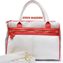 Nwt- Steve Madden White/multi Satchel Purse