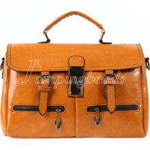 Ol Style Retro Woman's Faux Leather Shoulder Bag Satchel Handbag Bag Purse