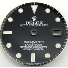 Original Rolex Men's Black Submariner Quickset Dial