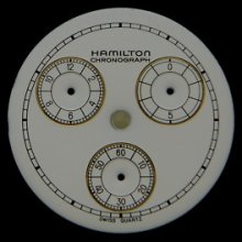 Original Vintage Hamilton Chronograph Watch Dial Men's