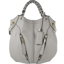 ORYANY Gwen Leather Hobo Satchel in Bone