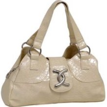 Parinda Kaeya Croco Embossed Faux Leather Small Handbag Sand