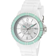 Paris Hilton Watch Ph13525jpwhs-04a Women's Flirt Silver Dial White Silicone