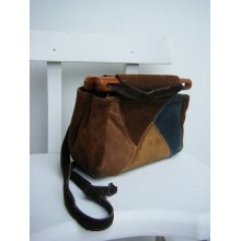 Patchwork Leather Hippie Bag