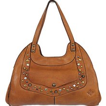 Patricia Nash Washed Leather Ergo Satchel - Tan