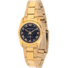 Philip Mercier Ladies Black Dial Watch With Roman Numerals. And Boxed.