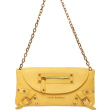 pierre balmain studded leather clutch