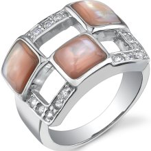 Pink Mother of Pearl Ring