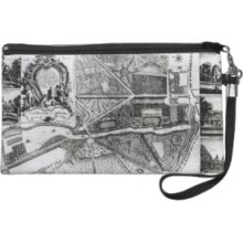 Plan of the Garden and View of the Houses at Chisw Wristlet Purse