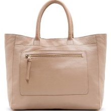 Pocket Leather Tote Bag