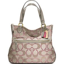 POPPY SIGNATURE METALLIC OUTLINE HALLIE TOTE