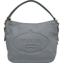 Prada BR4567 Single Handle Hobo Bag Grey
