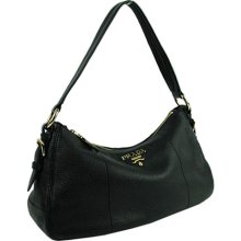 Prada Calf Leather Shoulder Bag BR4690 Black